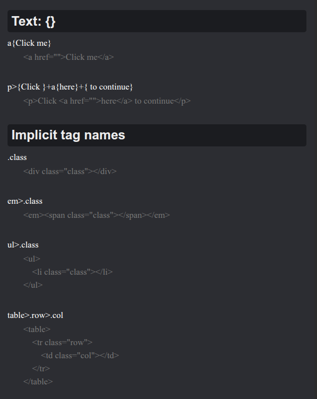 Emmet shortcut 4